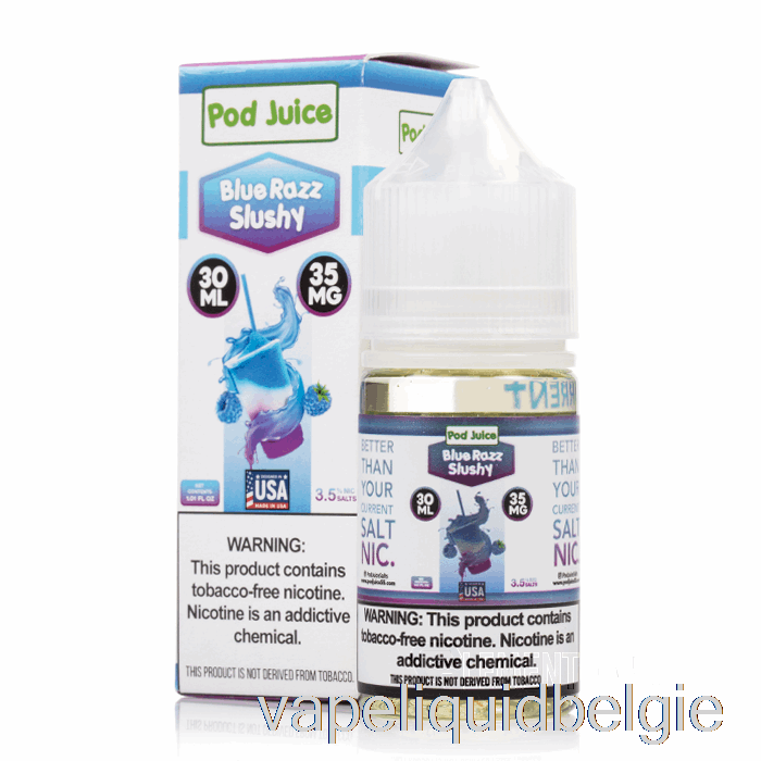 Vape Vloeistof Blue Razz Slushy - Peulensap - 30 Ml 35 Mg